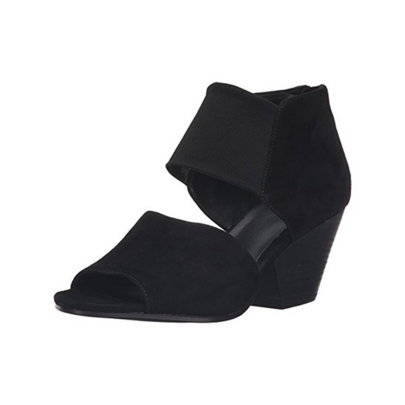 Eileen Fisher Shoes - Eileen Fisher Black Chat Suede Mesh Wedge Sandals